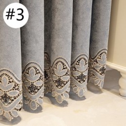 Tenda In Ciniglia Su Misura, Con Ricamo Europeo Di Fiori, Semi-Oscurante Per Soggiorno, Camera Da Letto