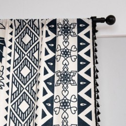 Tenda In Lino Con Stampa Floreale, Su Misura, In Stile Nordico, Per Soggiorno E Camera Da Letto