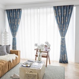 Tenda In Cotone Su Misura, Stile Europeo Con Stampa Floreale
