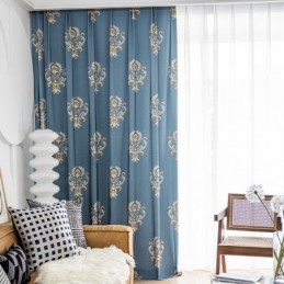 Tenda In Cotone Su Misura, Stile Europeo Con Stampa Floreale