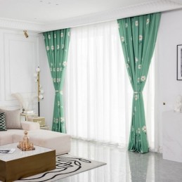 Tenda In Cotone Su Misura, Stile Nordico, Stampa Floreale