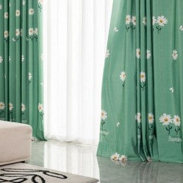 Tenda In Cotone Su Misura, Stile Nordico, Stampa Floreale