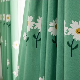 Tenda In Cotone Su Misura, Stile Nordico, Stampa Floreale