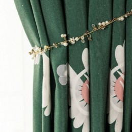 Tenda In Cotone Su Misura Con Stampa Floreale In Stile Nordico