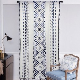 Tende In Lino In Stile Nordico Con Stampa Geometrica Per Soggiorno E Camera Da Letto