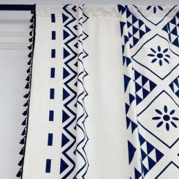 Tende In Lino In Stile Nordico Con Stampa Geometrica Per Soggiorno E Camera Da Letto