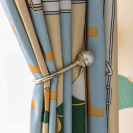 Tende In Cotone Per Bambini, Stile Cavallo Bianco Stampato