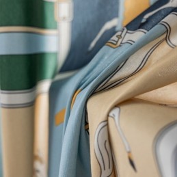 Tende In Cotone Per Bambini, Stile Cavallo Bianco Stampato