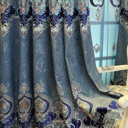Tenda Semi-Oscurante Su Misura, Con Ricamo Floreale Europeo, Per Soggiorno, Camera Da Letto