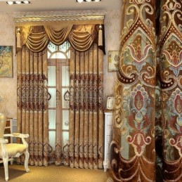Tenda Semi-Oscurante Su Misura, Con Ricamo Floreale Europeo, Per Soggiorno, Camera Da Letto