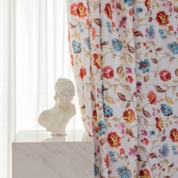 Tende In Stile Americano Con Stampa Vegetale