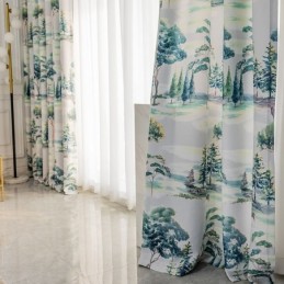 Tende Foresta Stampate Stile Americano