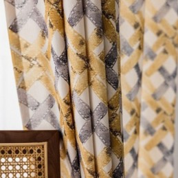 Tenda In Cotone Su Misura, Stampata In Stile Nordico