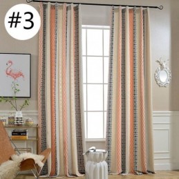 Tenda Oscurante In Cotone E Lino Nordico Su Misura, Jacquard Geometrico Per Soggiorno E Camera Da Letto