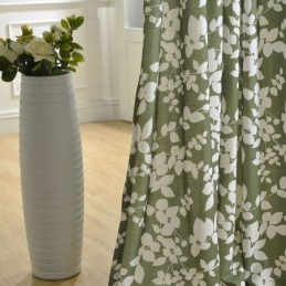 Tenda Oscurante Su Misura, Stile Nordico, Stampa Floreale Per Soggiorno, Camera Da Letto