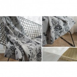 Tenda Oscurante In Lino Su Misura, Motivo Nordico Con Pianta Ricamata, Per Soggiorno, Camera Da Letto