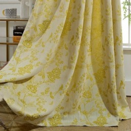 Tende Oscuranti Nordiche, Tenda Jacquard Floreale In Policotone, Tenda Su Misura Per Soggiorno E Camera Da Letto