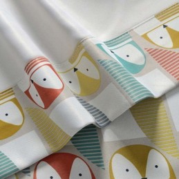 Tenda Moderna Con Motivo A Cartoni Animati, Su Misura, Con Stampa Di Simpatici Gufi, Morbida E Oscurante, In Tessuto Per Cameret