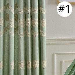 Tenda Oscurante In Cotone In Stile Nordico, Su Misura, Con Ricamo Floreale
