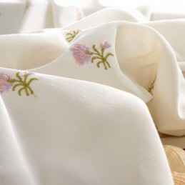 Tenda Ricamata Floreale Su Misura In Cotone Nordico Per Soggiorno E Camera Da Letto