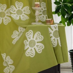 Tenda Ricamata In Stile Nordico Su Misura, Con Motivo Floreale In Policotone, Per Soggiorno E Camera Da Letto