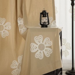 Tenda Ricamata In Stile Nordico Su Misura, Con Motivo Floreale In Policotone, Per Soggiorno E Camera Da Letto