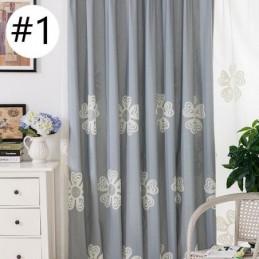 Tenda Ricamata In Stile Nordico Su Misura, Con Motivo Floreale In Policotone, Per Soggiorno E Camera Da Letto