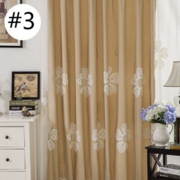 Tenda Ricamata In Stile Nordico Su Misura, Con Motivo Floreale In Policotone, Per Soggiorno E Camera Da Letto
