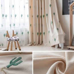 Tende Per Bambini Stile Cactus Ricamate