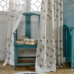 Tenda Oscurante Nordica Su Misura, In Jacquard Spina Di Pesce Per Soggiorno E Camera Da Letto