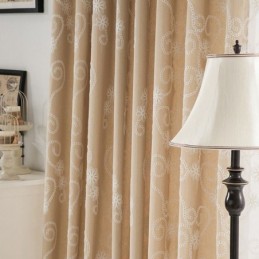 Tenda Ricamata Con Pianta, Su Misura, In Stile Nordico, In Cotone, Per Soggiorno, Camera Da Letto