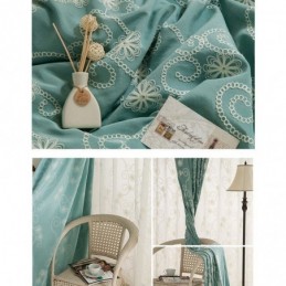 Tenda Ricamata Con Pianta, Su Misura, In Stile Nordico, In Cotone, Per Soggiorno, Camera Da Letto