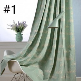 Tenda Oscurante Nordica Su Misura Con Pianta Ricamata Per Soggiorno E Camera Da Letto