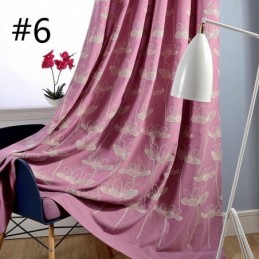 Tenda Oscurante Nordica Su Misura Con Pianta Ricamata Per Soggiorno E Camera Da Letto