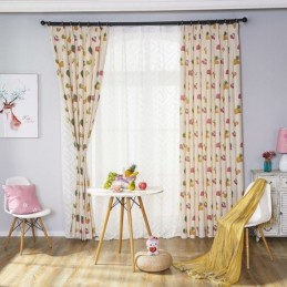 Tende Oscuranti In Cotone Nordico Con Stampa Di Frutta Per Soggiorno E Camera Da Letto
