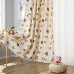 Tende Oscuranti In Cotone Nordico Con Stampa Di Frutta Per Soggiorno E Camera Da Letto