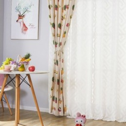 Tende Oscuranti In Cotone Nordico Con Stampa Di Frutta Per Soggiorno E Camera Da Letto