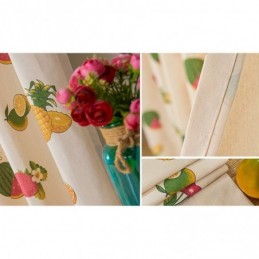 Tende Oscuranti In Cotone Nordico Con Stampa Di Frutta Per Soggiorno E Camera Da Letto