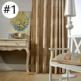 Tenda Oscurante In Cotone E Lino Su Misura, Con Motivo A Foglie Nordiche Ricamate, Per Soggiorno, Camera Da Letto