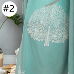 Tenda In Lino In Stile Nordico Su Misura, Con Albero Ricamato, Per Soggiorno, Camera Da Letto