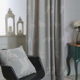 Tenda Oscurante In Cotone Su Misura, Con Foglia Nordica Ricamata, Per Soggiorno, Camera Da Letto