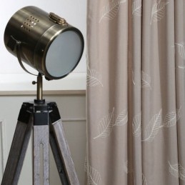 Tenda Oscurante In Cotone Su Misura, Con Foglia Nordica Ricamata, Per Soggiorno, Camera Da Letto