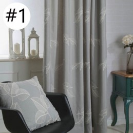 Tenda Oscurante In Cotone Su Misura, Con Foglia Nordica Ricamata, Per Soggiorno, Camera Da Letto