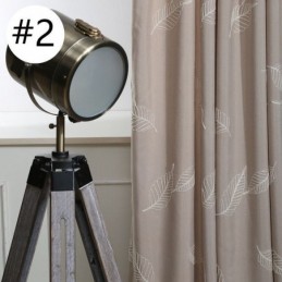 Tenda Oscurante In Cotone Su Misura, Con Foglia Nordica Ricamata, Per Soggiorno, Camera Da Letto