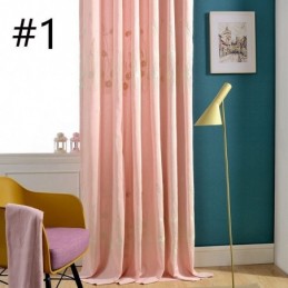 Tenda Oscurante In Cotone Su Misura, Motivo Nordico Con Pianta Ricamata, Per Soggiorno, Camera Da Letto