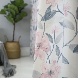 Tenda Oscurante In Cotone Su Misura, Stile Nordico, Con Stampa Vegetale, Per Soggiorno, Camera Da Letto