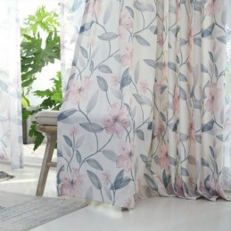 Tenda Oscurante In Cotone Su Misura, Stile Nordico, Con Stampa Vegetale, Per Soggiorno, Camera Da Letto