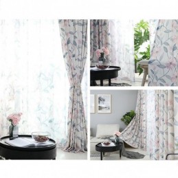 Tenda Oscurante In Cotone Su Misura, Stile Nordico, Con Stampa Vegetale, Per Soggiorno, Camera Da Letto
