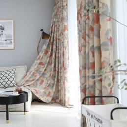 Tende Oscuranti In Cotone E Lino Con Stampa Nordica Per Soggiorno E Camera Da Letto