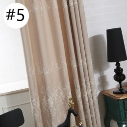 Tenda Ricamata Con Pianta Nordica, Su Misura, In Lino Per Soggiorno E Camera Da Letto